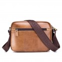 Men's Unisex 2022 Messenger Bag Crossbody Bag Cowhide Zipper Leather Fashion Daily Formal Outdoor Brown