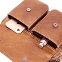 Men's Unisex 2022 Messenger Bag Crossbody Bag Cowhide Zipper Leather Fashion Daily Formal Outdoor Brown