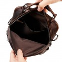 Men's Messenger Bag Crossbody Bag Cowhide Zipper Fashion Daily Outdoor Black Brown
