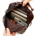 Men's Messenger Bag Crossbody Bag Cowhide Zipper Fashion Daily Outdoor Black Brown