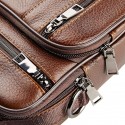 Men's Messenger Bag Crossbody Bag Cowhide Zipper Fashion Daily Outdoor Black Brown