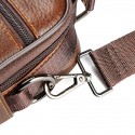 Men's Messenger Bag Crossbody Bag Cowhide Zipper Fashion Daily Outdoor Black Brown