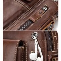 Men's Messenger Bag Shoulder Messenger Bag Crossbody Bag Nappa Leather Zipper Daily Office & Career Light Coffee Dark Brown Black