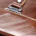 Men's Retro Leather Bag Crossbody Bag Nappa Leather Cowhide Zipper Plain Daily Going out Black Brown