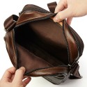 Men's Leather Bag 2022 Messenger Bag Crossbody Bag Genuine Leather Zipper Solid Color Casual Daily Office Black Brown