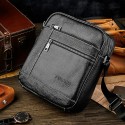Men's Leather Bag 2022 Messenger Bag Crossbody Bag Genuine Leather Zipper Solid Color Casual Daily Office Black Brown