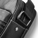 Men's Leather Bag 2022 Messenger Bag Crossbody Bag Genuine Leather Zipper Solid Color Casual Daily Office Black Brown