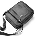 Men's Leather Bag 2022 Messenger Bag Crossbody Bag Genuine Leather Zipper Solid Color Casual Daily Office Black Brown