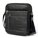 Men's Leather Bag 2022 Messenger Bag Crossbody Bag Genuine Leather Zipper Solid Color Casual Daily Office Black Brown