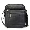 Men's Leather Bag 2022 Messenger Bag Crossbody Bag Genuine Leather Zipper Solid Color Casual Daily Office Black Brown