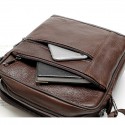 Men's Leather Bag 2022 Messenger Bag Crossbody Bag Genuine Leather Zipper Solid Color Casual Daily Office Black Brown
