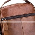 Men's Messenger Bag Crossbody Bag Cowhide Zipper Daily Outdoor Black Brown