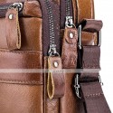 Men's Messenger Bag Crossbody Bag Cowhide Zipper Daily Outdoor Black Brown