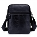 Men's Messenger Bag Shoulder Messenger Bag Crossbody Bag Cowhide Zipper Solid Color Daily Outdoor Black Brown Yellow