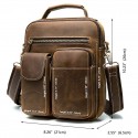 Men's Chain Bag Messenger Bag Crossbody Bag Cowhide Zipper Daily Going out Coffee