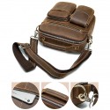 Men's Chain Bag Messenger Bag Crossbody Bag Cowhide Zipper Daily Going out Coffee