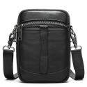 Men's Bum Bag Messenger Bag Sling Bags Fanny Pack Mobile Phone Bag Crossbody Bag Nappa Leather Cowhide Zipper Daily Black