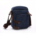 factory direct sales korean canvas bag men's cool one-shoulder messenger bag travel portable small bag