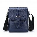Men's 2022 Crossbody Bag PU Leather Daily Office & Career Blue Black Brown
