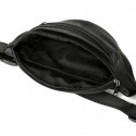 Men's Bum Bag Messenger Bag Fanny Pack Nappa Leather Cowhide Zipper Solid Color Daily Black