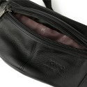 Men's Bum Bag Messenger Bag Fanny Pack Nappa Leather Cowhide Zipper Solid Color Daily Black