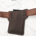 ekphero men vintage casual genuine leather 6.3/7.2 inch phone bag waist bag pouch leather belt bag purse