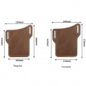ekphero men vintage casual genuine leather 6.3/7.2 inch phone bag waist bag pouch leather belt bag purse