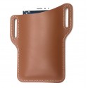 ekphero men vintage casual genuine leather 6.3/7.2 inch phone bag waist bag pouch leather belt bag purse