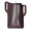 ekphero men vintage casual genuine leather 6.3/7.2 inch phone bag waist bag pouch leather belt bag purse