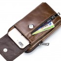 Men's Messenger Bag Fanny Pack Cowhide Zipper Plain Daily Outdoor Black Brown