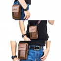 Men's Messenger Bag Fanny Pack Cowhide Zipper Plain Daily Outdoor Black Brown