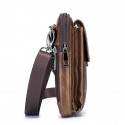 Men's Messenger Bag Fanny Pack Cowhide Zipper Plain Daily Outdoor Black Brown