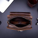 Men's Bum Bag Messenger Bag Fanny Pack Shoulder Messenger Bag Cowhide Zipper Solid Color Daily Outdoor Brown