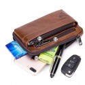 Men's Bum Bag Messenger Bag Fanny Pack Belt Pouch / Belt Bag Nappa Leather Zipper Daily Holiday Dark Brown Black