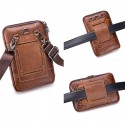 Men's Bum Bag Messenger Bag Fanny Pack Belt Pouch / Belt Bag Nappa Leather Zipper Daily Holiday Dark Brown Black