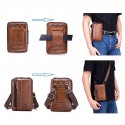 Men's Bum Bag Messenger Bag Fanny Pack Belt Pouch / Belt Bag Nappa Leather Zipper Daily Holiday Dark Brown Black