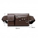 Men's Unisex Sling Shoulder Bag PU Leather Zipper Solid Color Outdoor Office & Career Black Brown