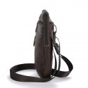 men genuine leather multi-carry anti-theft 6.5 inch phone bag crossbody bag waist bag sling bag