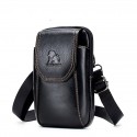 Men's Bum Bag Messenger Bag Fanny Pack Nappa Leather Crossbody Bag Zipper Holiday Outdoor Black Brown