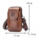 Men's Bum Bag Messenger Bag Fanny Pack Nappa Leather Crossbody Bag Zipper Holiday Outdoor Black Brown