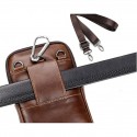 Men's Bum Bag Messenger Bag Fanny Pack Nappa Leather Crossbody Bag Zipper Holiday Outdoor Black Brown