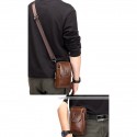 Men's Bum Bag Messenger Bag Fanny Pack Nappa Leather Crossbody Bag Zipper Holiday Outdoor Black Brown
