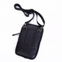 Men's 2022 Bum Bag Messenger Bag Mobile Phone Bag Messenger Bag Cowhide Zipper Plain Daily Date Black Coffee