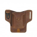 Men's Waist Bag / Waist pack Key Ring Genuine Leather Casual / Daily Coffee color Brown