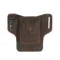Men's Waist Bag / Waist pack Key Ring Genuine Leather Casual / Daily Coffee color Brown