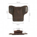 Men's Waist Bag / Waist pack Key Ring Genuine Leather Casual / Daily Coffee color Brown