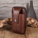 Men's 2022 Bum Bag Fanny Pack Cowhide Buttons Zipper Plain Daily Formal Outdoor Black Brown Coffee