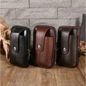 Men's 2022 Bum Bag Fanny Pack Cowhide Buttons Zipper Plain Daily Formal Outdoor Black Brown Coffee
