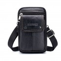 Men's Bum Bag Messenger Bag Fanny Pack Cowhide 4 Pieces Purse Set Zipper Daily Black Grey Black Brown Coffee