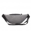 Men's Unisex Bum Bag Messenger Bag Fanny Pack PU Leather Canvas Zipper Solid Color Outdoor Blue Black Gray Purple